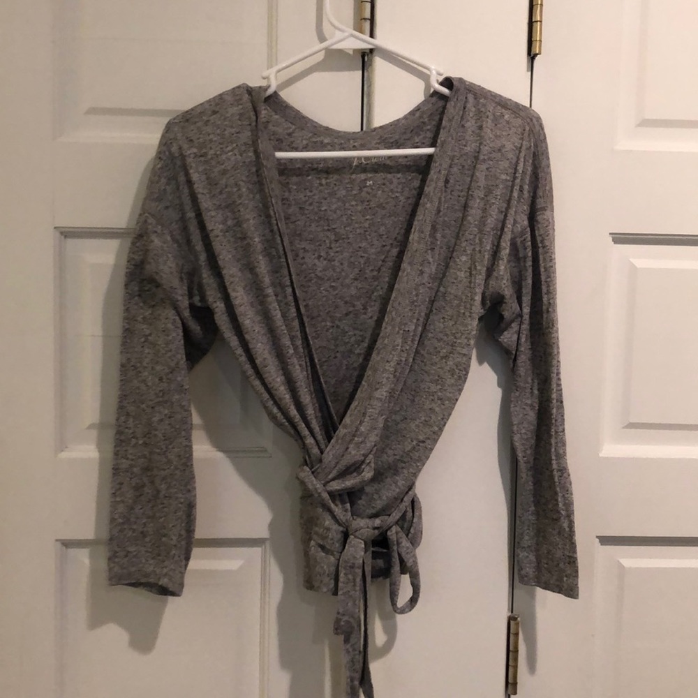 Jcrew light weight wrap jersey cardigan